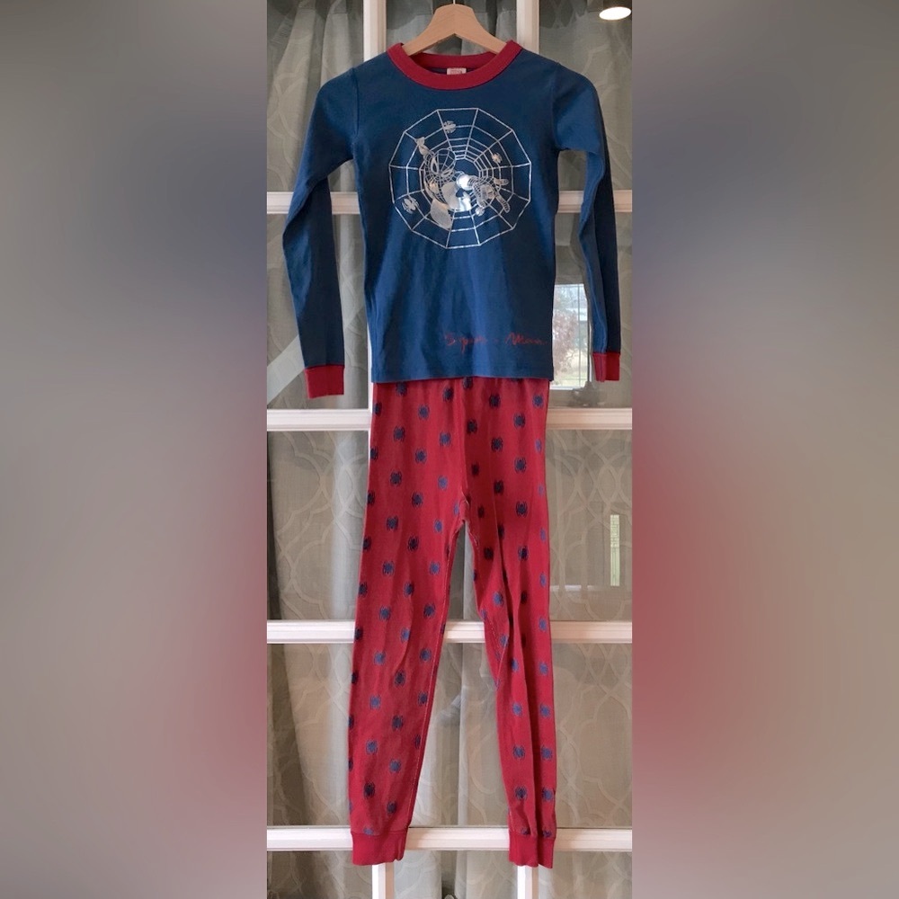 Hanna Andersson Spiderman 10 years old Euro 140 100% organic cotton pajamas EUC